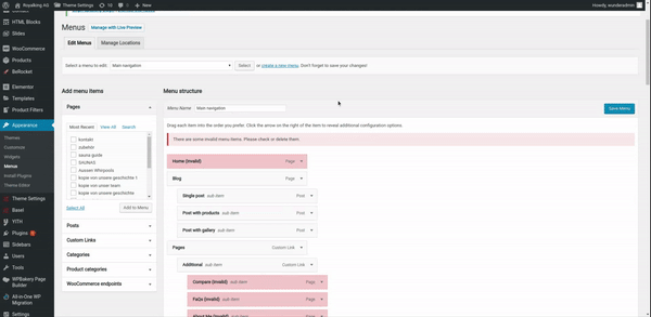 How to remove invalid menu items in wordpress - Shojib Khan